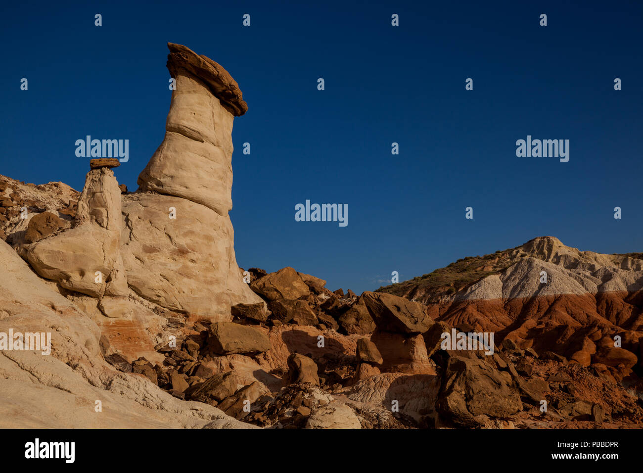 Formation Toadstools im Grand Staircase Escalante NM Banque D'Images