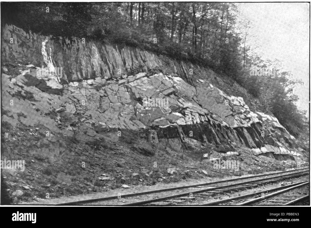 Dykes de pegmatite 1177 PlateXXIX Keyes 1895 Orange Grove Banque D'Images