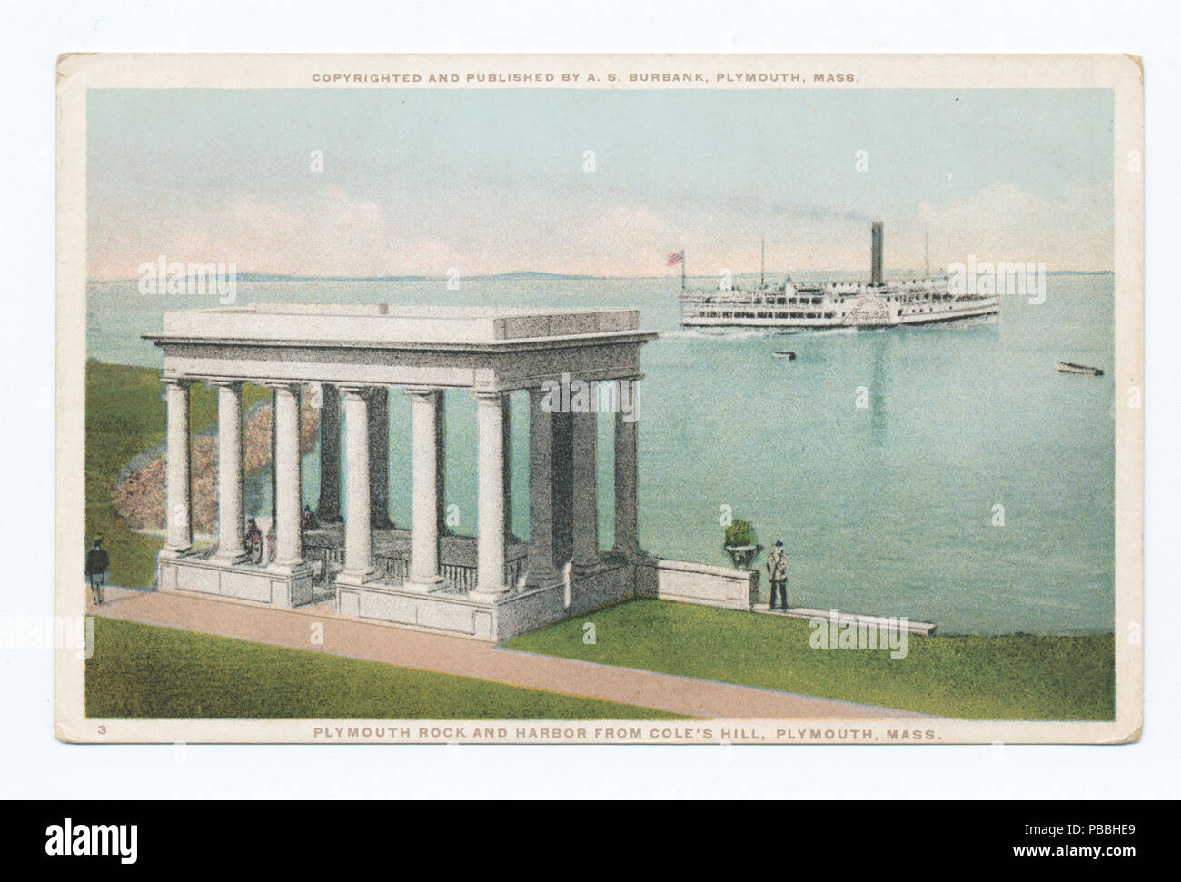 1207 Plymouth Rock et le port de Cole's Hill, Plymouth, de masse (NYPL b12647398-79397) Banque D'Images