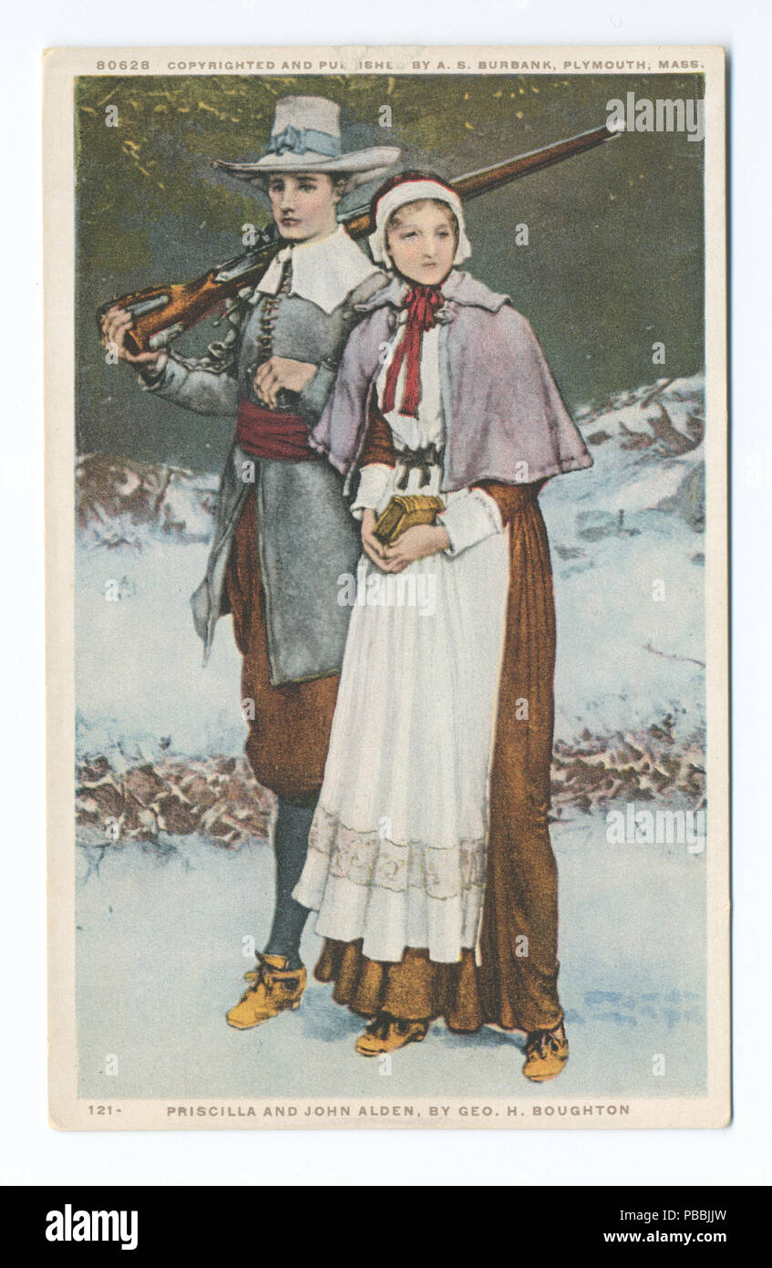 1228 Priscilla et John Alden, par Geo. H. Boughton (NYPL b12647398-79379) Banque D'Images