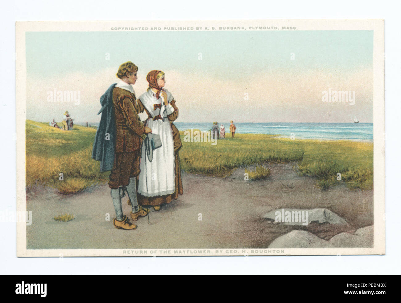 1256 Retour du Mayflower, par Geo. H. Boughton (NYPL b12647398-79378) Banque D'Images