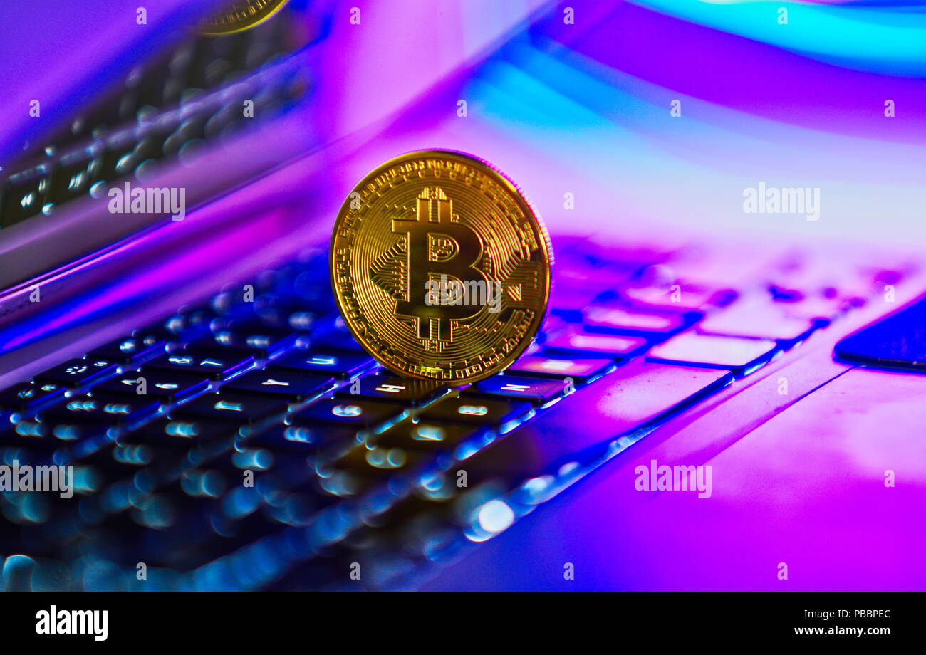Montréal, Canada, le 26 juillet 2018.sur Bitcoin keyborad ordinateur.Credit Mario Beauregard/Alamy Live News Banque D'Images