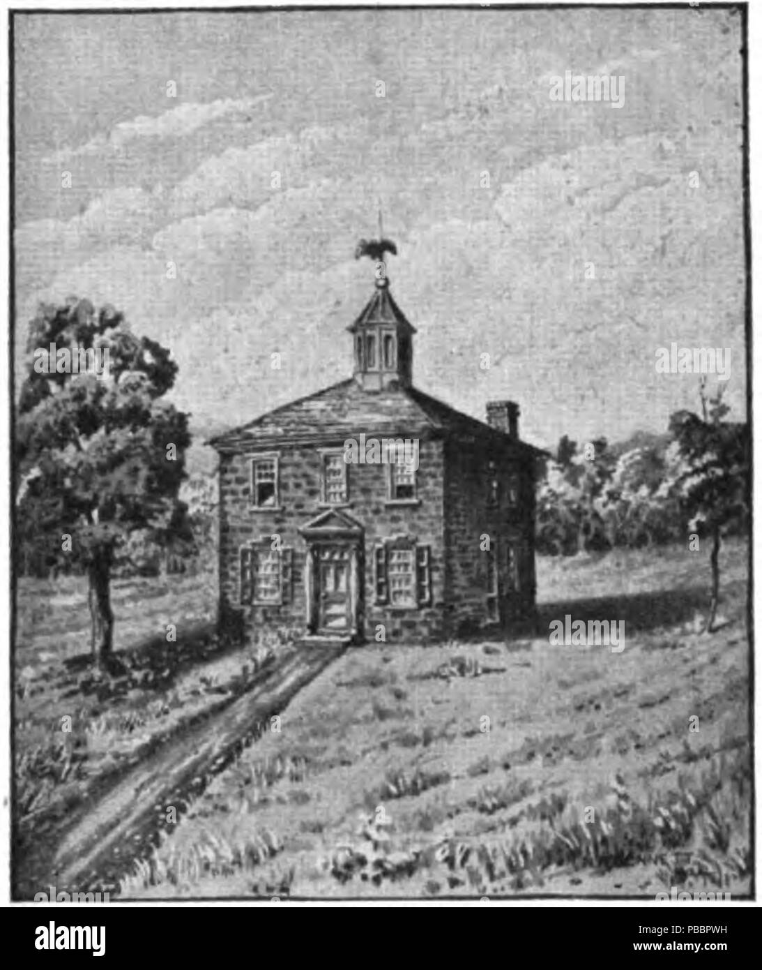 . Anglais : d'abord, de l'Ohio Statehouse à Chillicothe, 1800. 1128 Première de l'Ohio Statehouse, Chillicothe, Ohio 1800 Banque D'Images