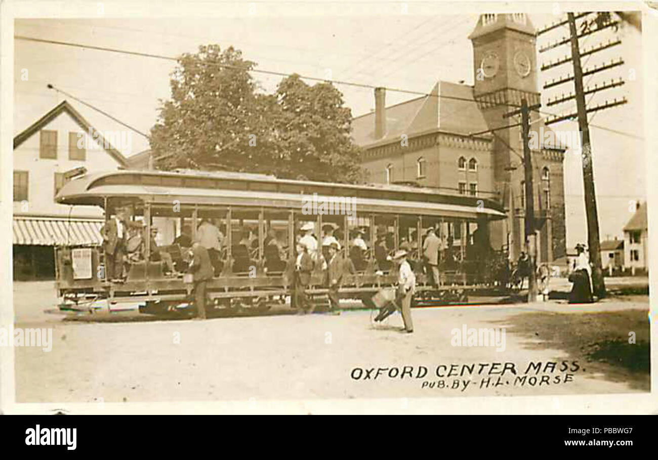 1147 Oxford Centre Carte postale trolley Banque D'Images