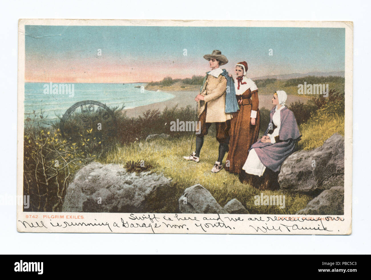 Pèlerin 1196 exilés, Plymouth, masse (NYPL b12647398-67977) Banque D'Images