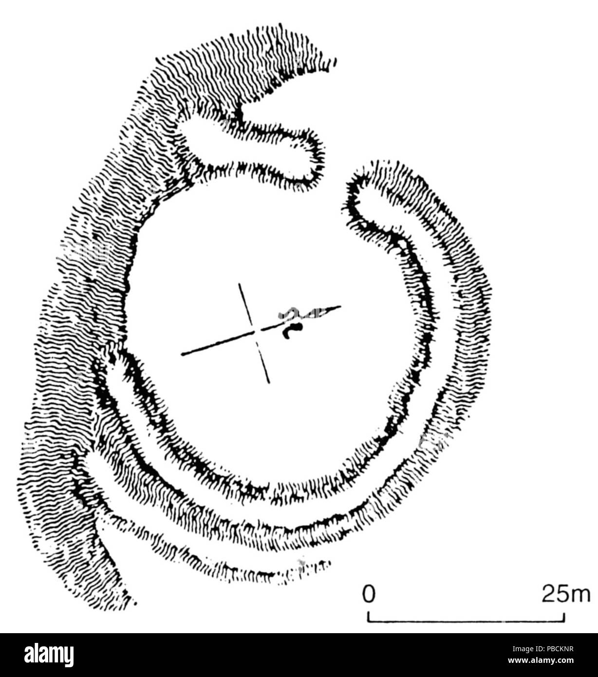 Plan de 1204 Buckton Château par George Ormerod Banque D'Images