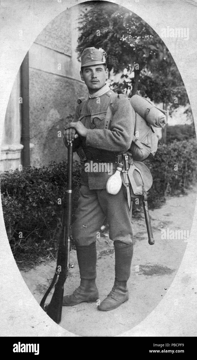 1219 Portrait, Première Guerre mondiale, l'arme, 17101 Fortepan uniforme Banque D'Images