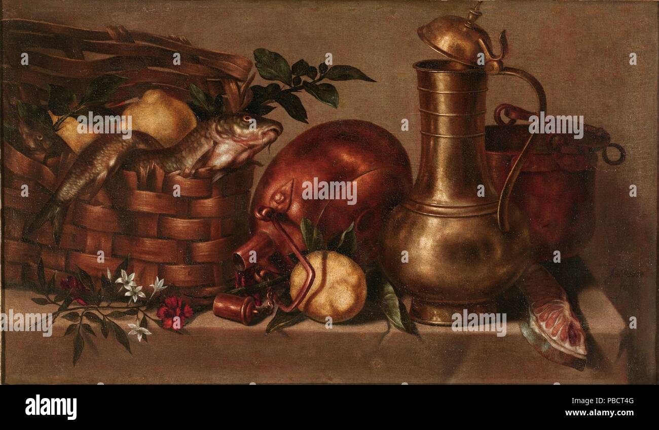 Antonio Ponce / 'Cuisine' la vie encore. La mi-XVIIcentury. Huile sur toile. Musée : Musée du Prado, Madrid, España. Banque D'Images