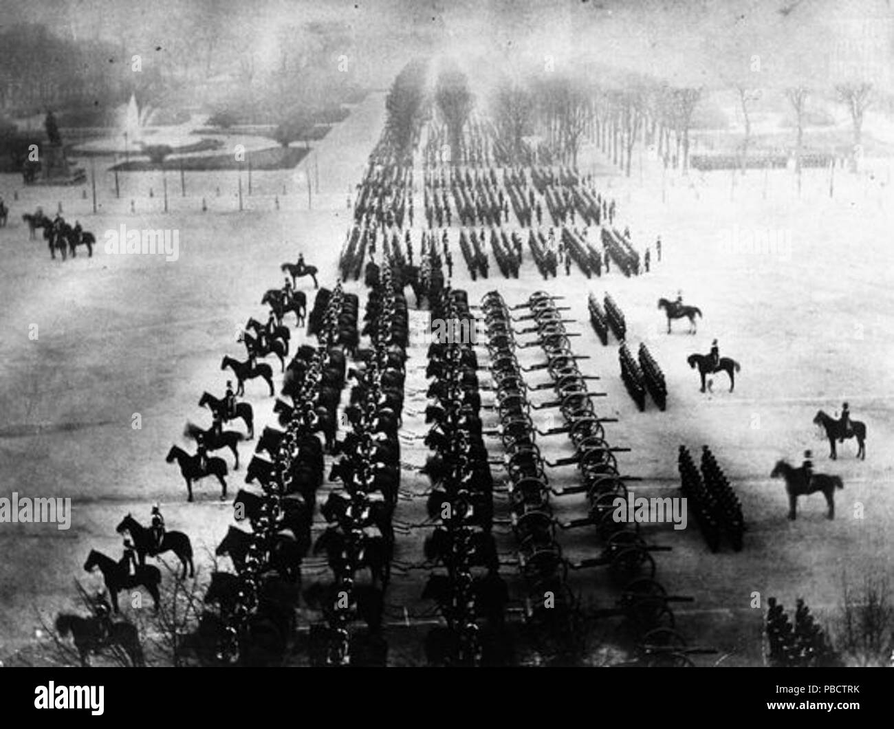 1233 parade prussiens à Paris Mars 1871 Banque D'Images