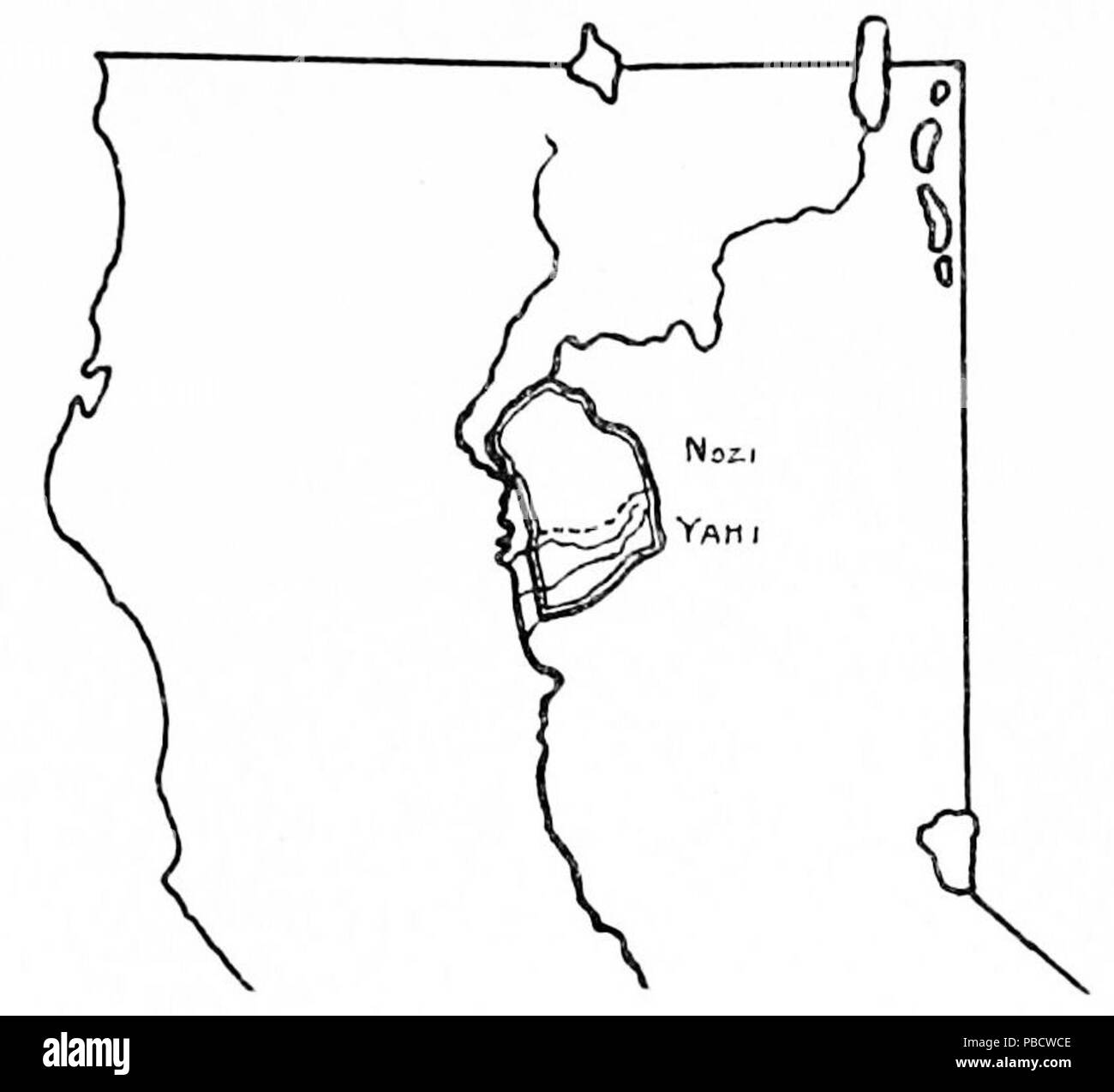 1235 PSM V86 D241 Localisation de la tribu Yahi et Nozi autochtones dans le nord de la californie Banque D'Images