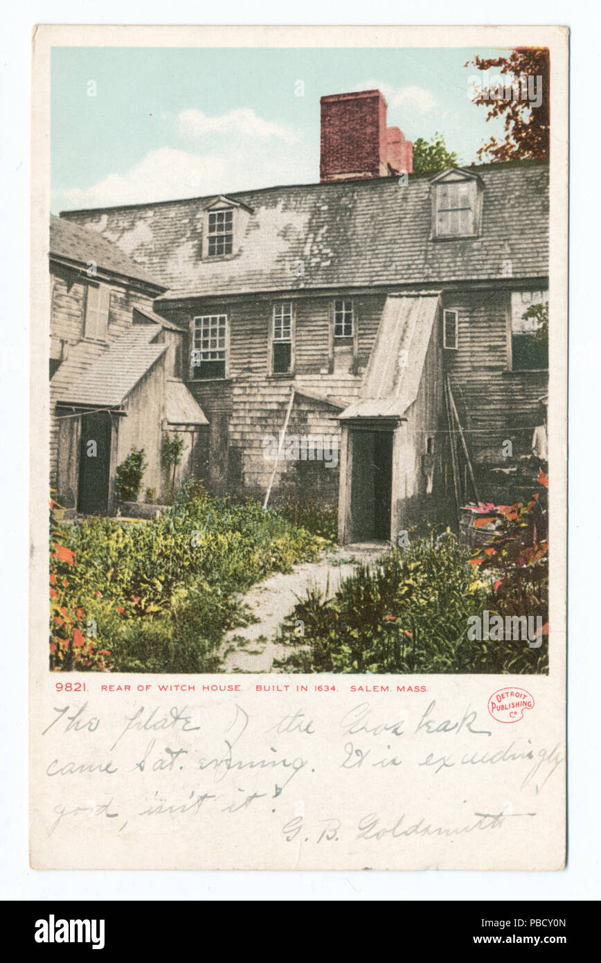 1247 l'arrière de la maison de sorcière, Salem, la masse (NYPL b12647398-68534) Banque D'Images