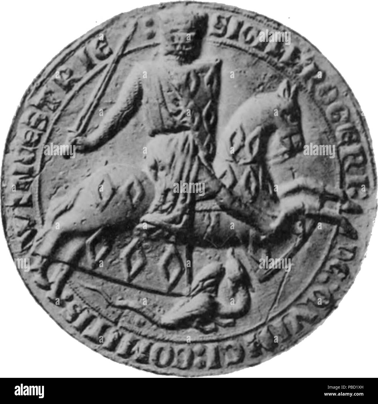 1267 Roger de Quncy seal 01 Banque D'Images