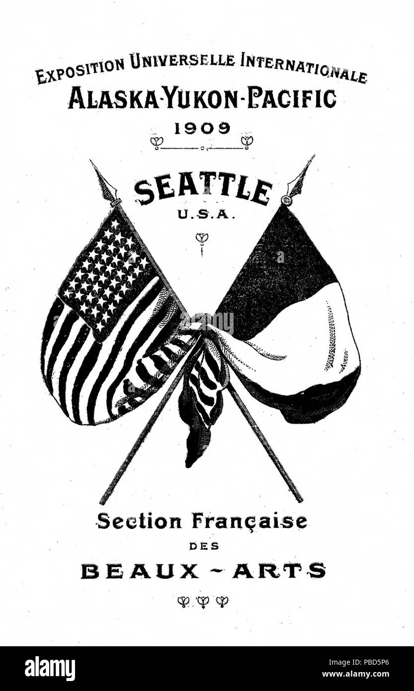 1304 La Section francaise de beaux-arts (catalogue officiel) - Retour à l'intérieur du couvercle Banque D'Images