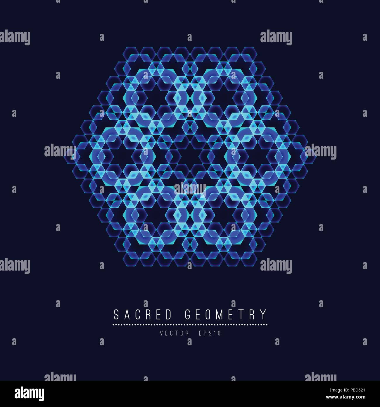 La géométrie sacrée élément du vecteur ligne Fleur de vie . Vector illustration . Illustration de Vecteur