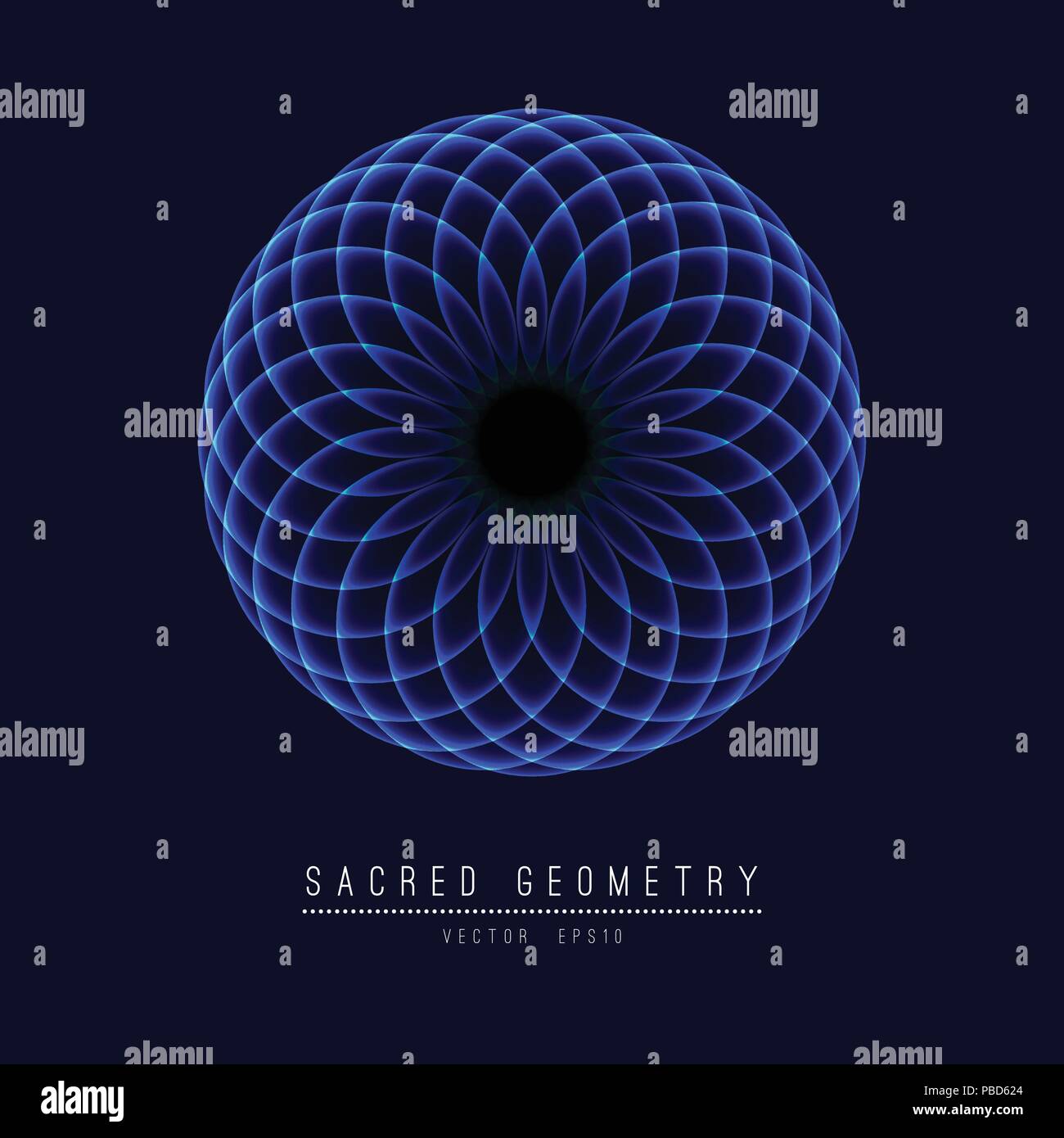 La géométrie sacrée élément du vecteur ligne Fleur de vie . Vector illustration . Illustration de Vecteur