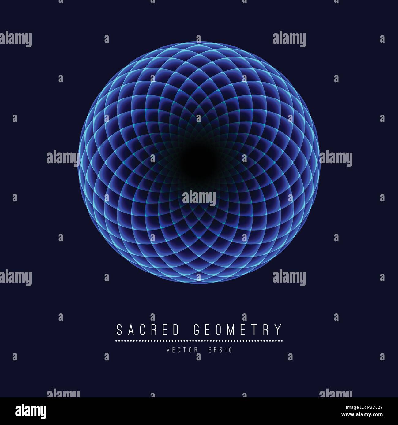 La géométrie sacrée élément du vecteur ligne Fleur de vie . Vector illustration . Illustration de Vecteur