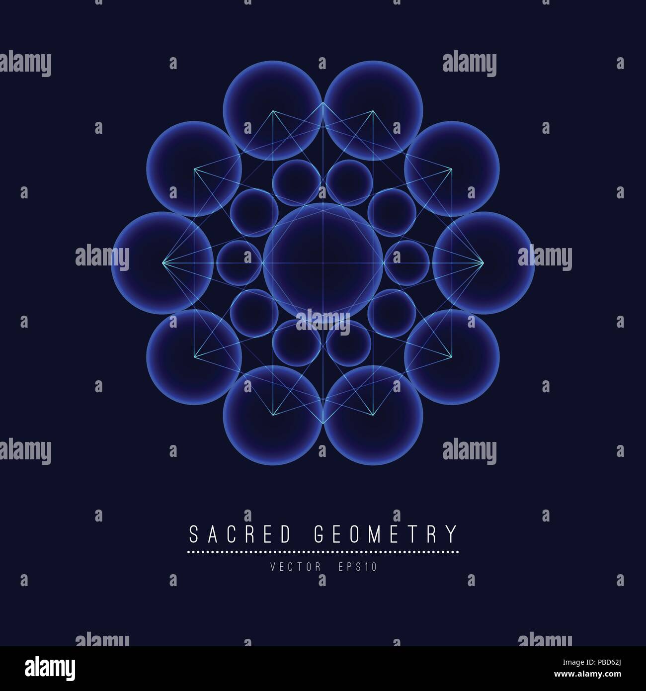La géométrie sacrée élément du vecteur ligne Fleur de vie . Vector illustration . Illustration de Vecteur