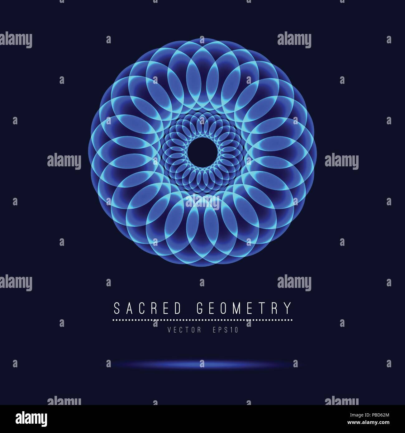 La géométrie sacrée élément du vecteur ligne Fleur de vie . Vector illustration . Illustration de Vecteur