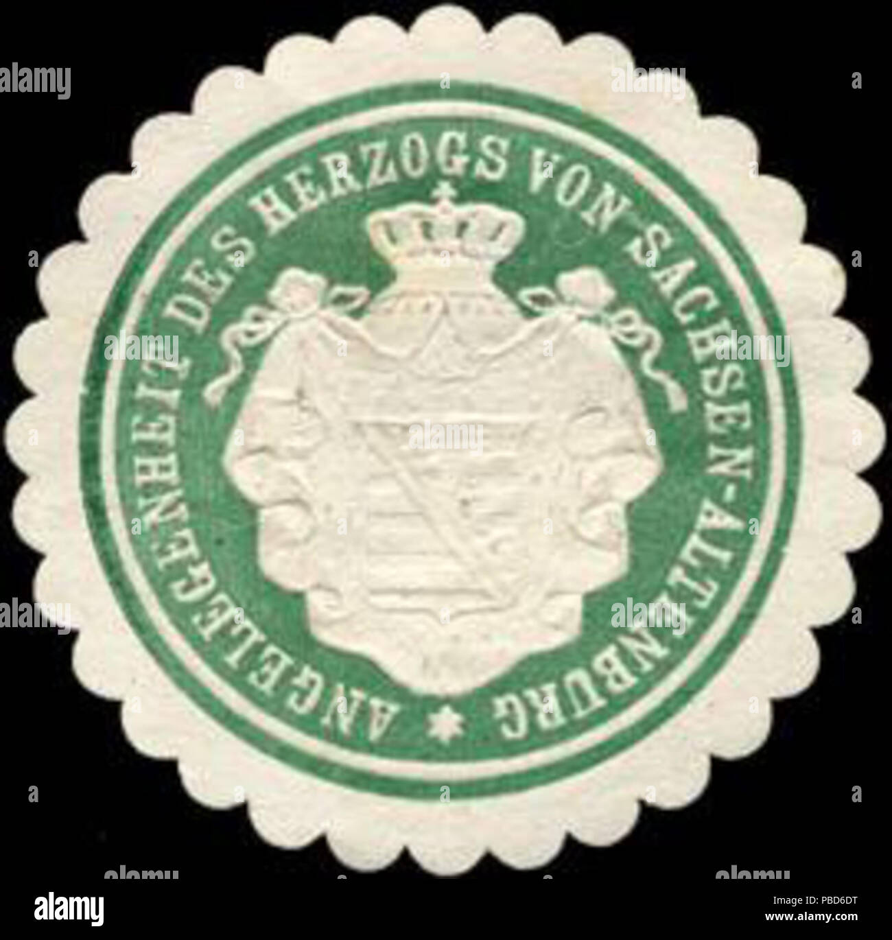 1324 Siegelmarke Angelegenheit des Herzog von Sachsen - Altenburg W0212191 Banque D'Images