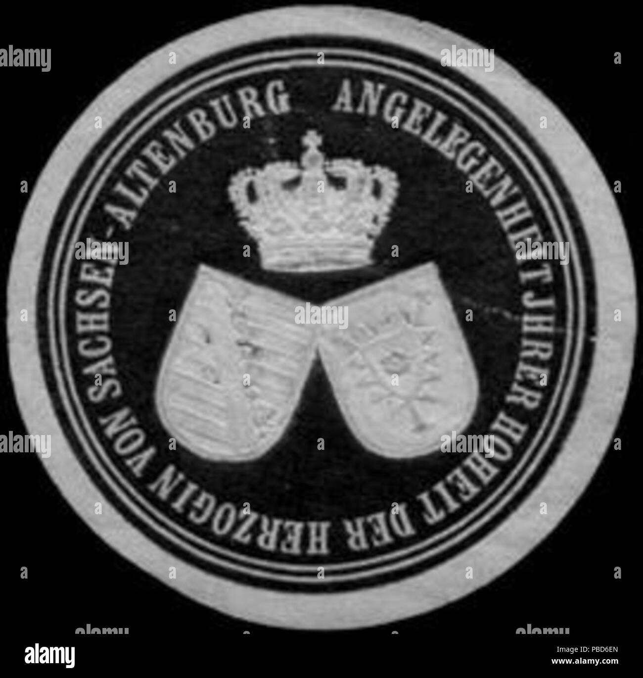 1324 Siegelmarke Angelegenheit der Herzogin von ihrer Hoheit Sachsen-Altenburg W0312692 Banque D'Images