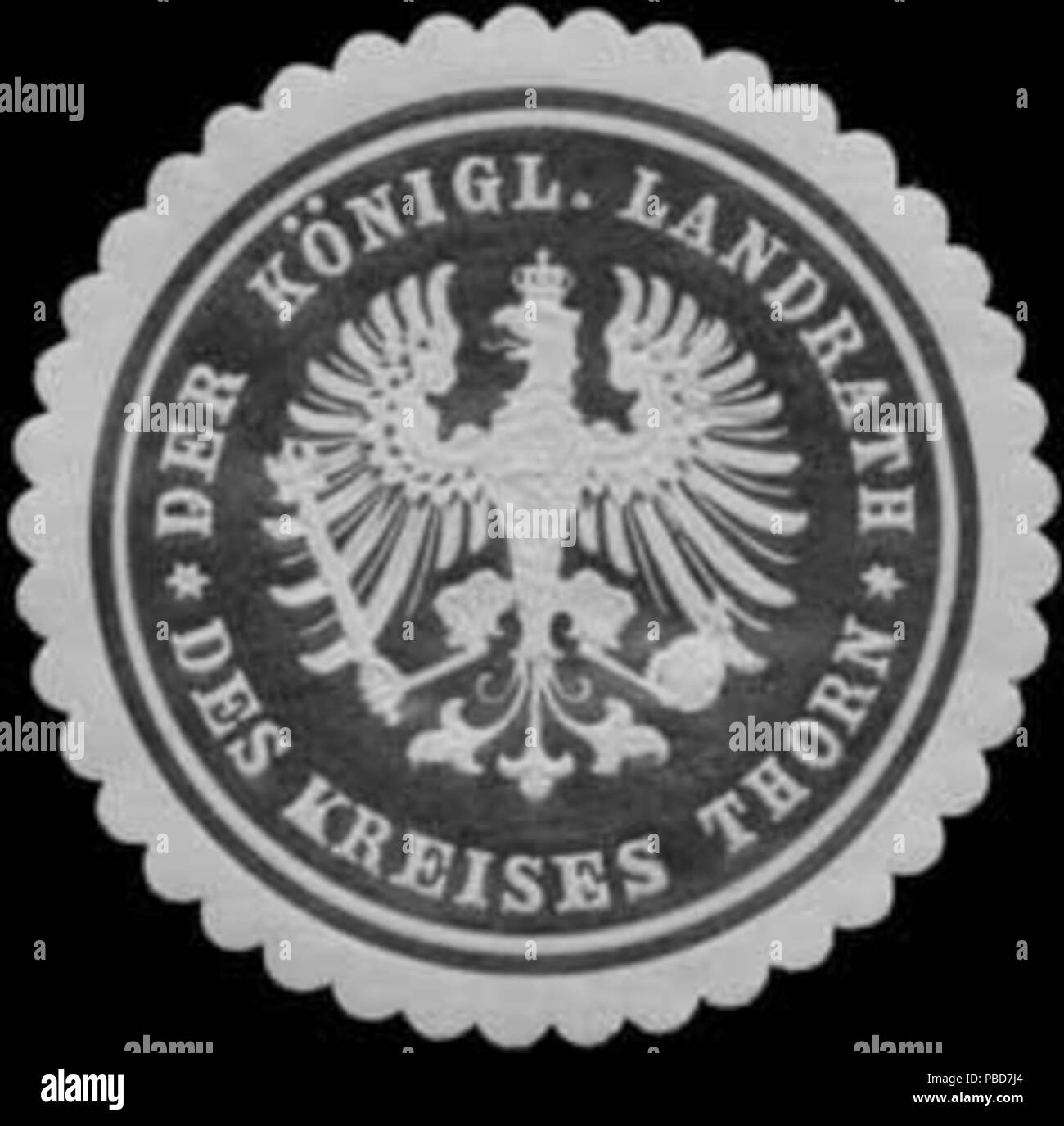 1337 Siegelmarke Der K. Landrath des Kreises Thorn-Pommern W0393796 Banque D'Images