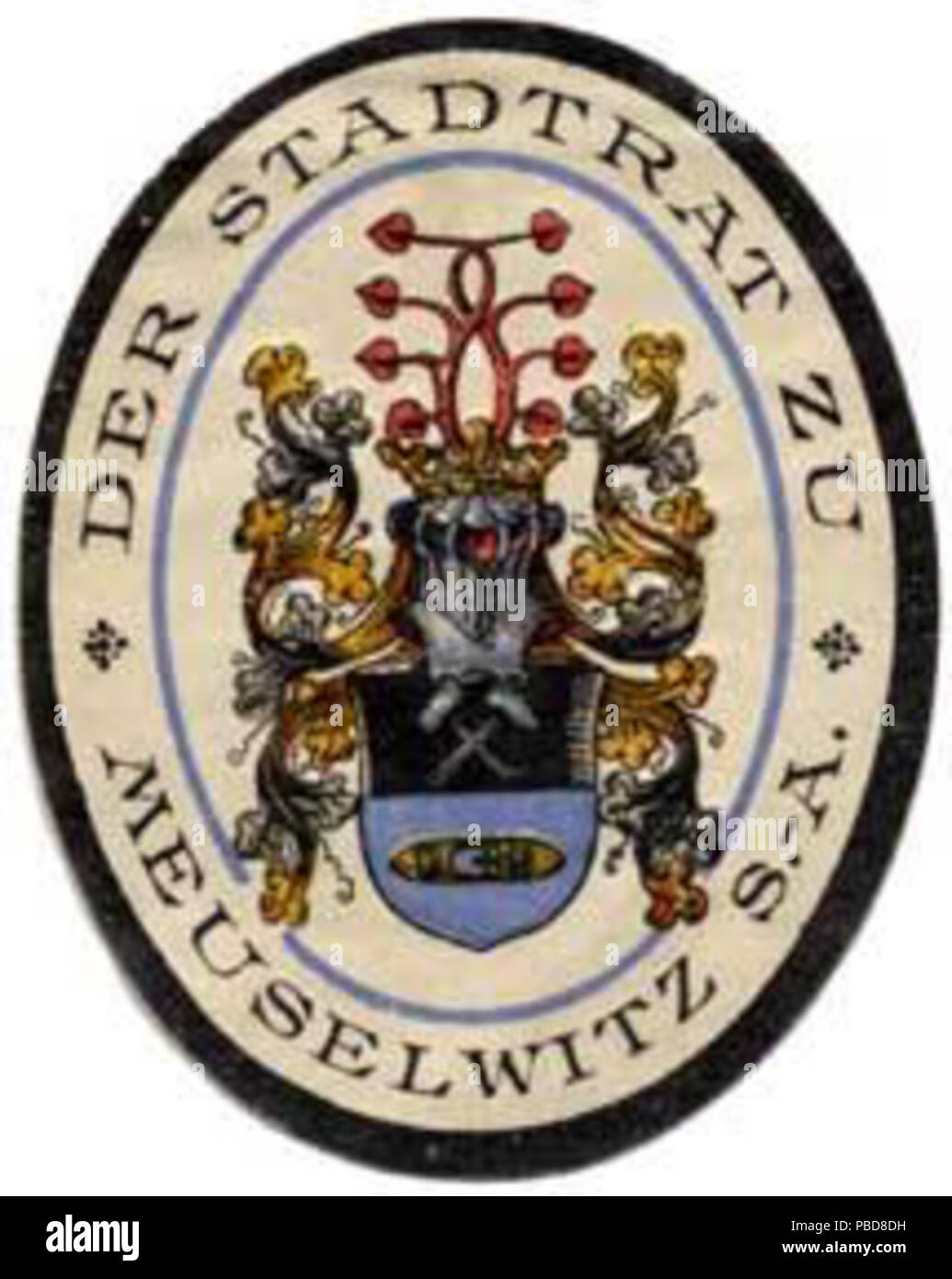 1345 Siegelmarke Der Stadtrat zu renvoi Meuselwitz - Sachsen-Altenburg W0239937 Banque D'Images