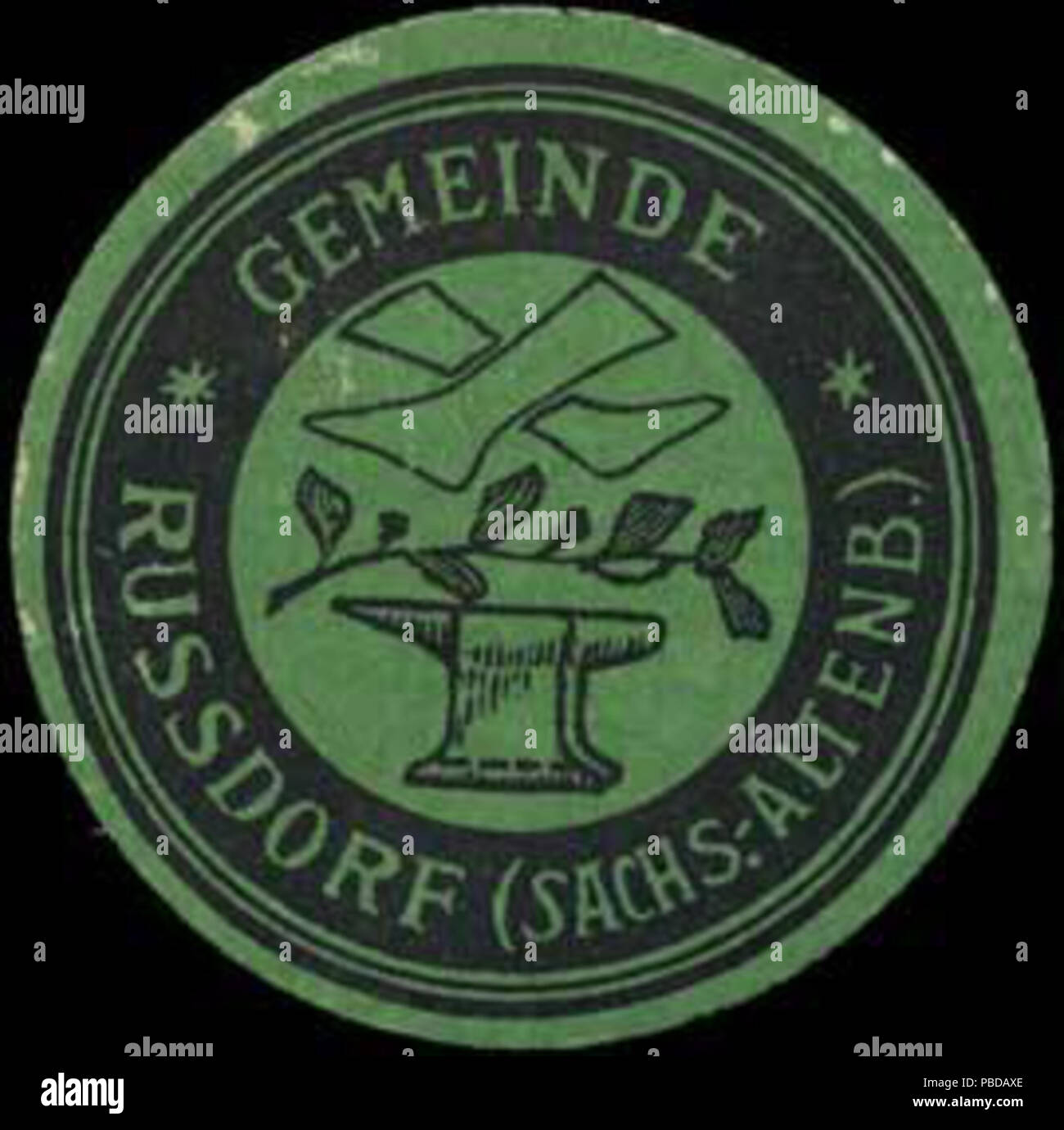 Siegelmarke Russdorf-Sachs 1374 Gemeinde.-Altenburg W0310027 Banque D'Images