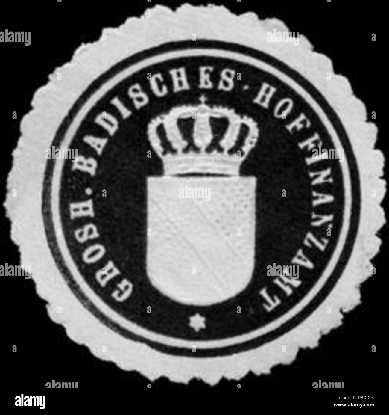 1397 Siegelmarke Hoffinanzamt Grossherzogliches Badische W0233542 Banque D'Images