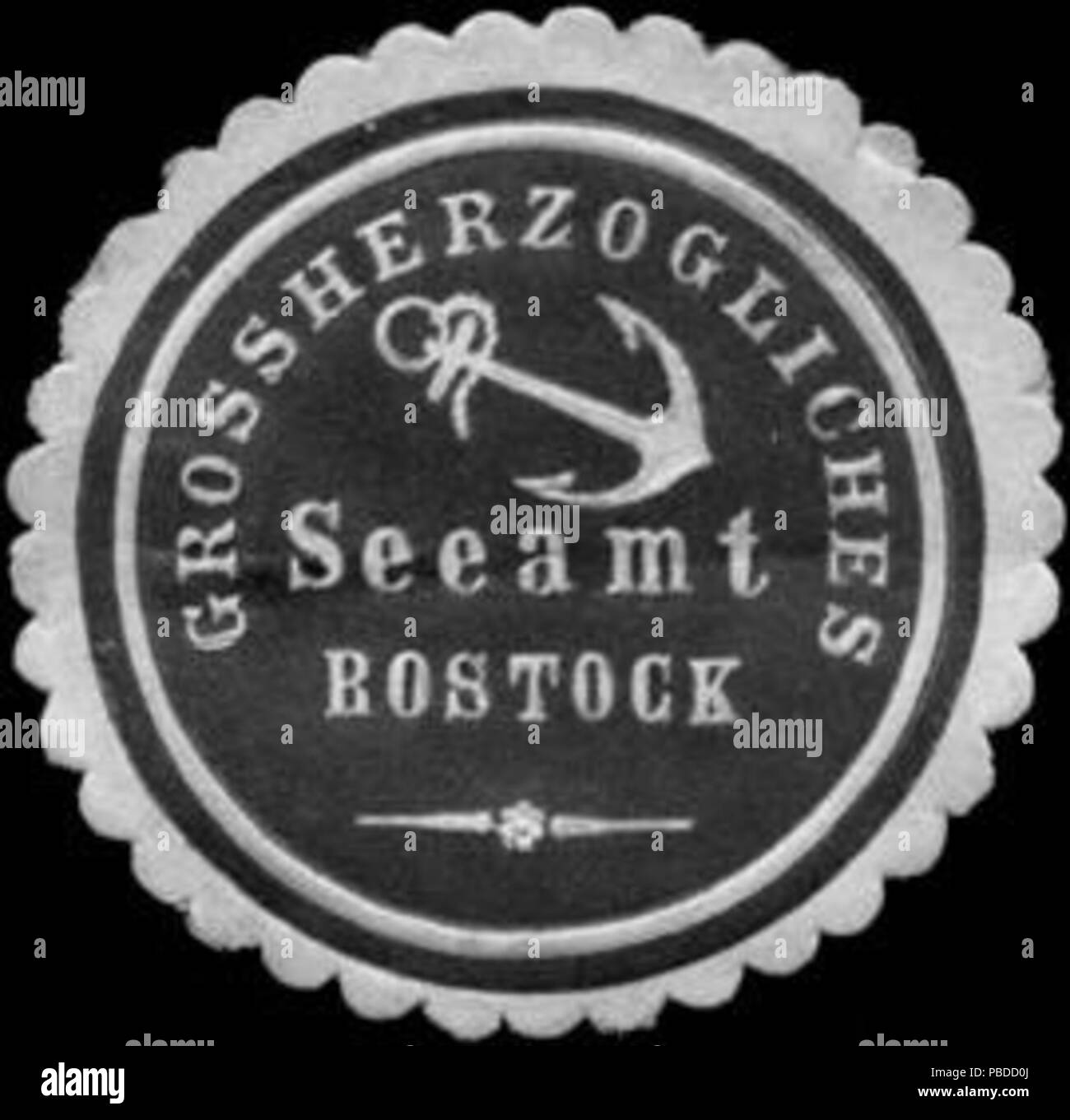 1397 Siegelmarke Seeamt Grossherzogliches Rostock W0215400 Banque D'Images