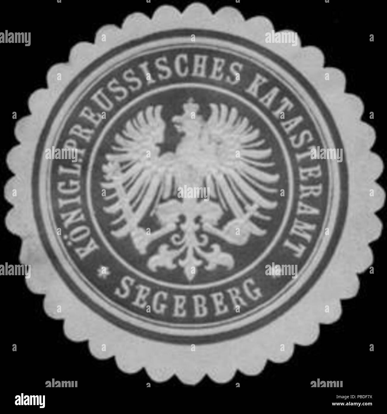1426 Siegelmarke K.Pr. Segeberg Katasteramt W0343887 Banque D'Images