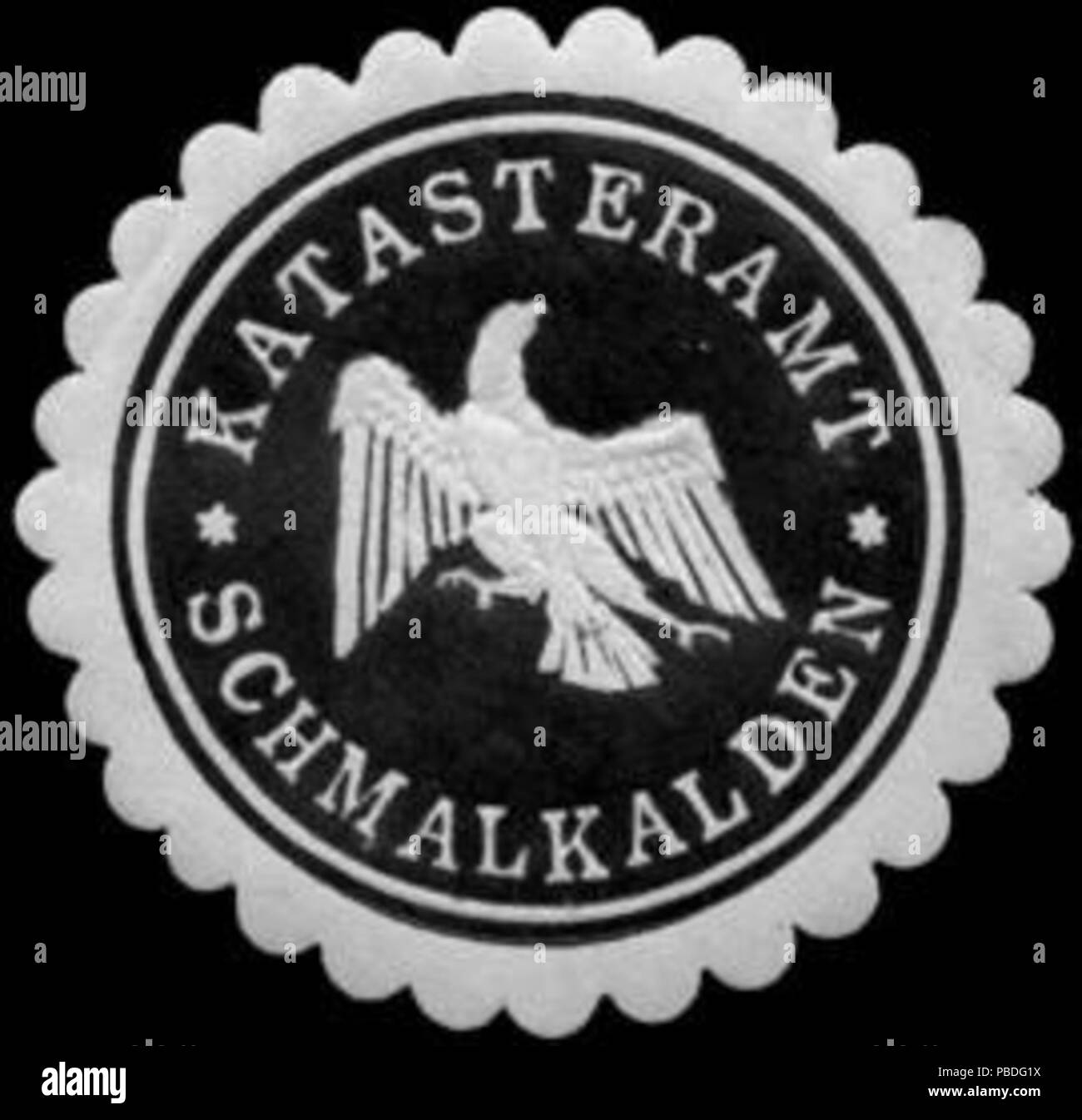 1440 Siegelmarke Katasteramt - Schmalkalden W0255899 Banque D'Images
