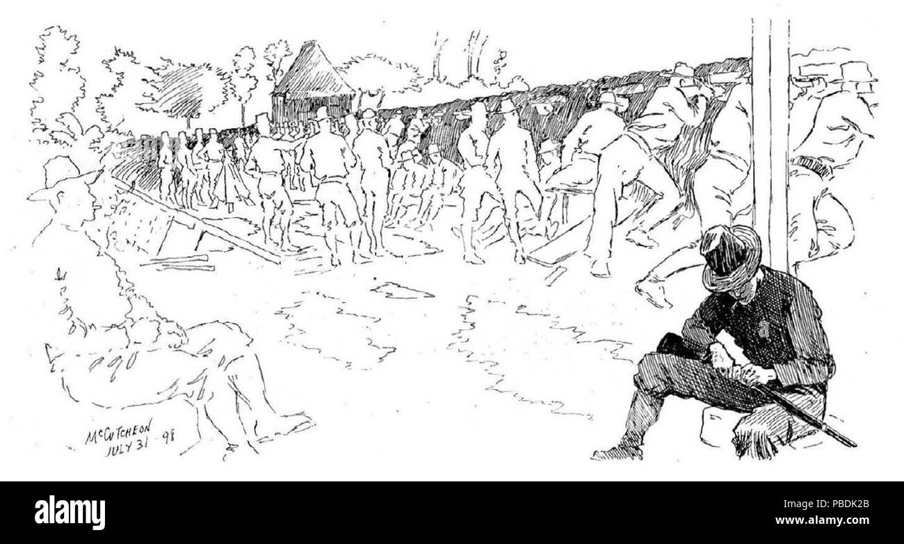 1312 tirailleurs au travail à Manille - John T. McCutcheon Banque D'Images