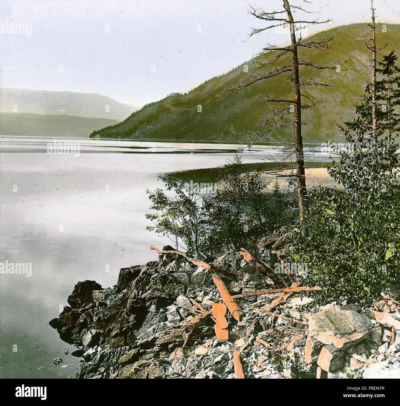 1316 Shuswap Lake BC 1889 Banque D'Images