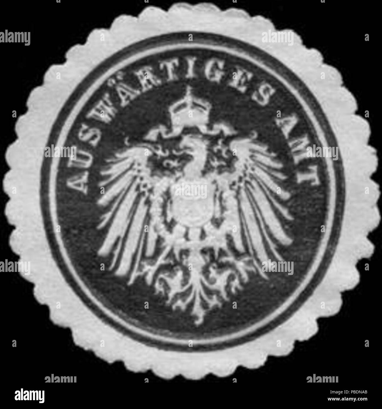 Briefverschlussmarke Haus aus Papier, welche seit ca. Von Behoerden Anwaelten, 1850, Notaren Firmen und zum verschliessen der Post verwendet wurde. 1325 Siegelmarke Auswärtiges Amt W0218049 Banque D'Images