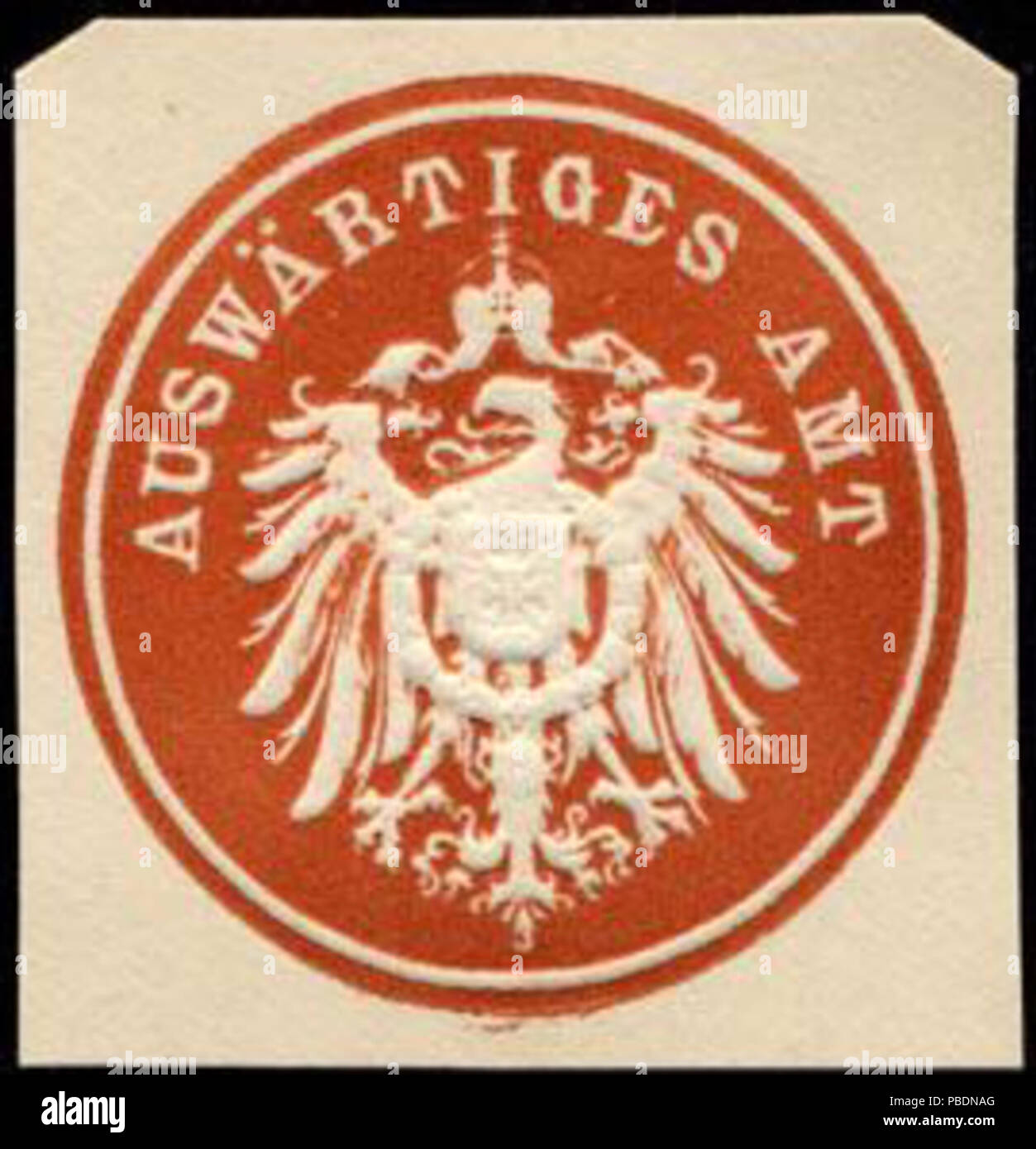 Briefverschlussmarke Haus aus Papier, welche seit ca. Von Behoerden Anwaelten, 1850, Notaren Firmen und zum verschliessen der Post verwendet wurde. 1325 Siegelmarke Auswärtiges Amt W0227786 Banque D'Images