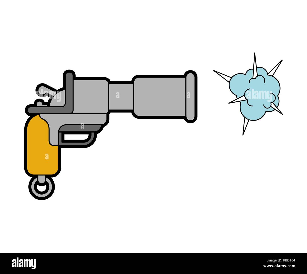 Style cartoon des armes à feu. Arme jouet. Vector illustration Illustration de Vecteur