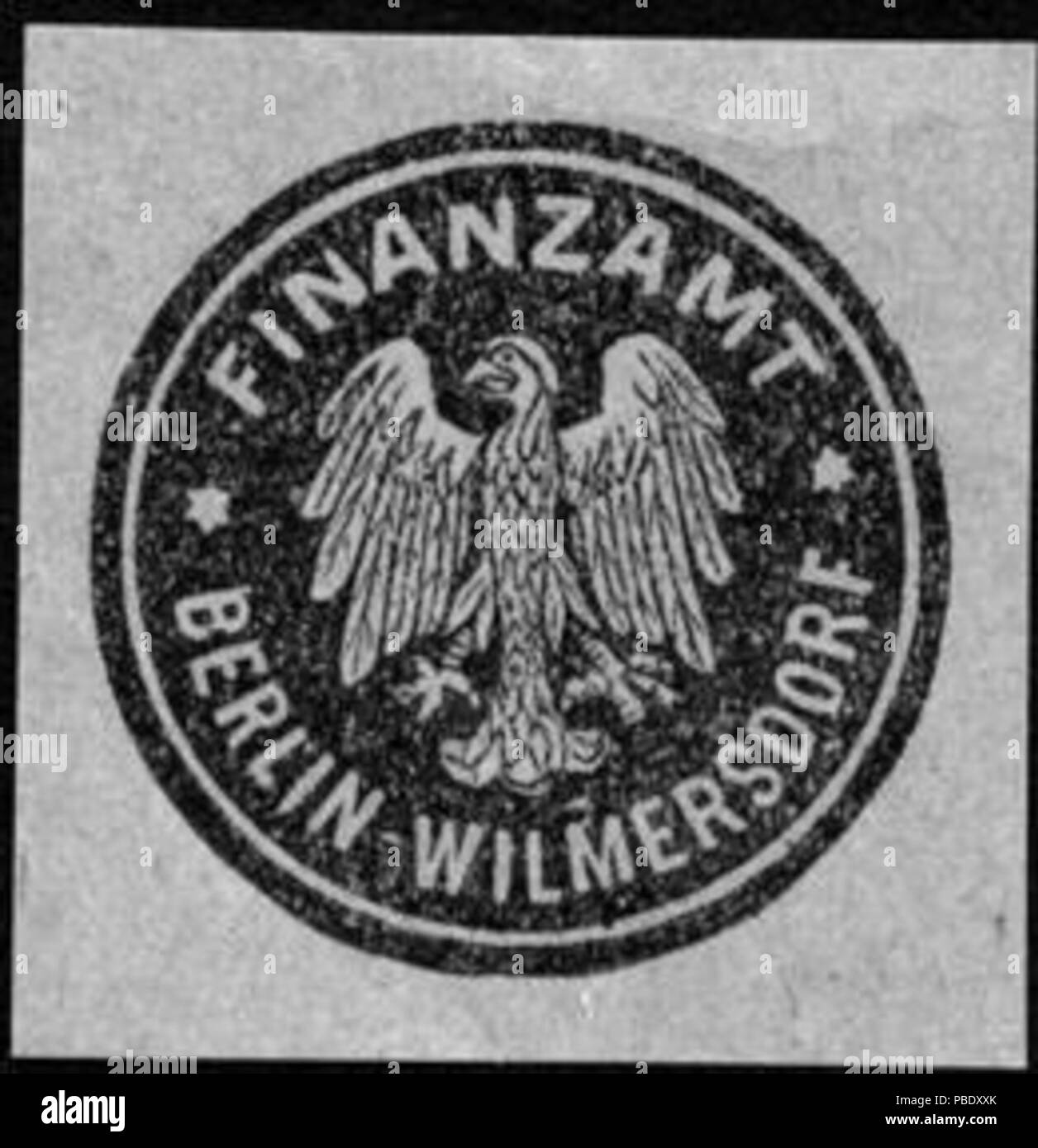1354 Siegelmarke Finanzamt - Berlin - Wilmersdorf W0229023 Banque D'Images
