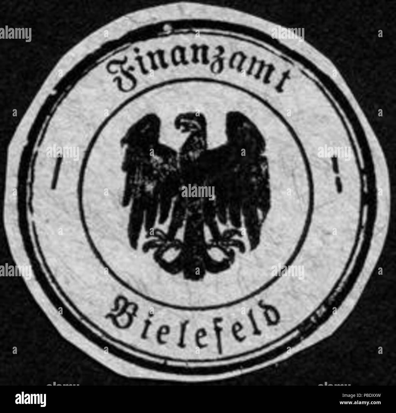1354 Siegelmarke Finanzamt - Bielefeld W0229026 Banque D'Images