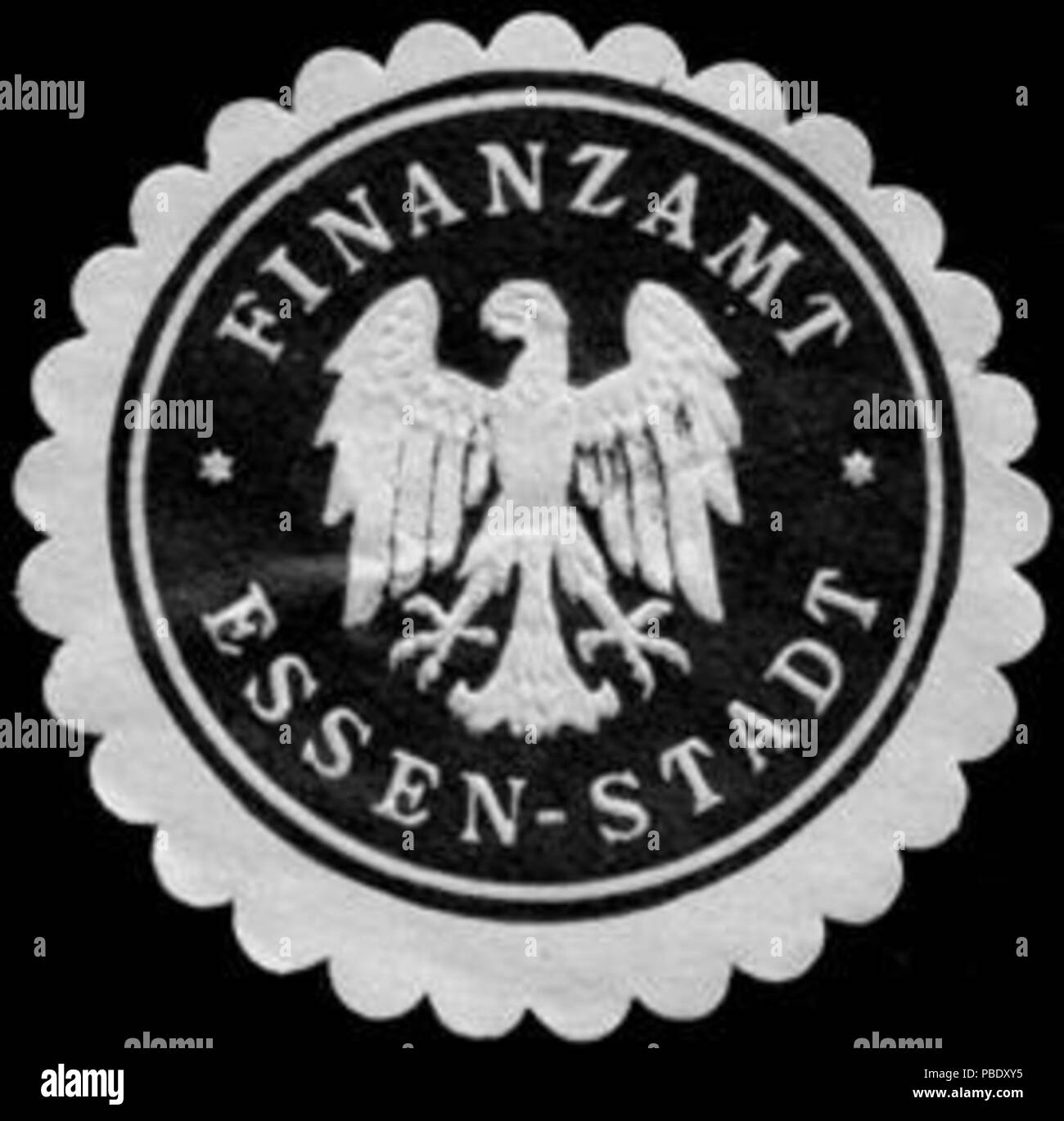 1354 Siegelmarke Finanzamt - Essen - Stadt W0227161 Banque D'Images