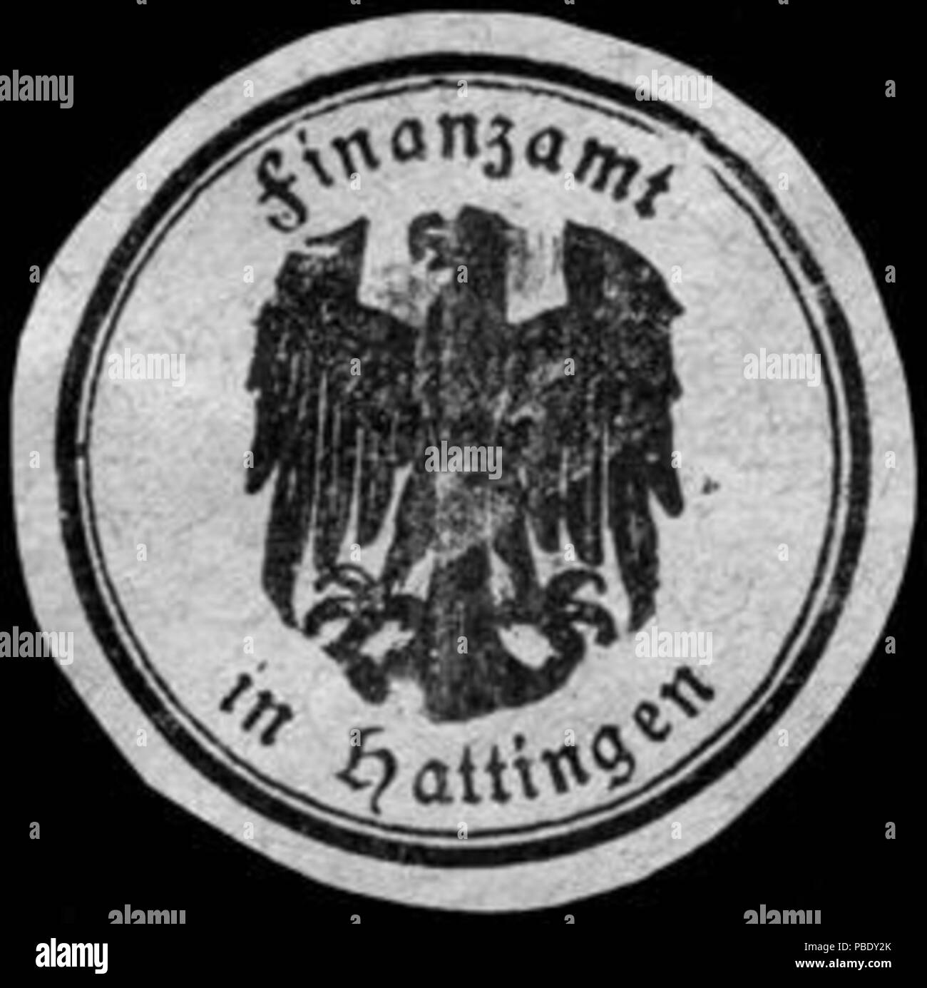 1355 Siegelmarke au Finanzamt Velbert W0227969 Banque D'Images