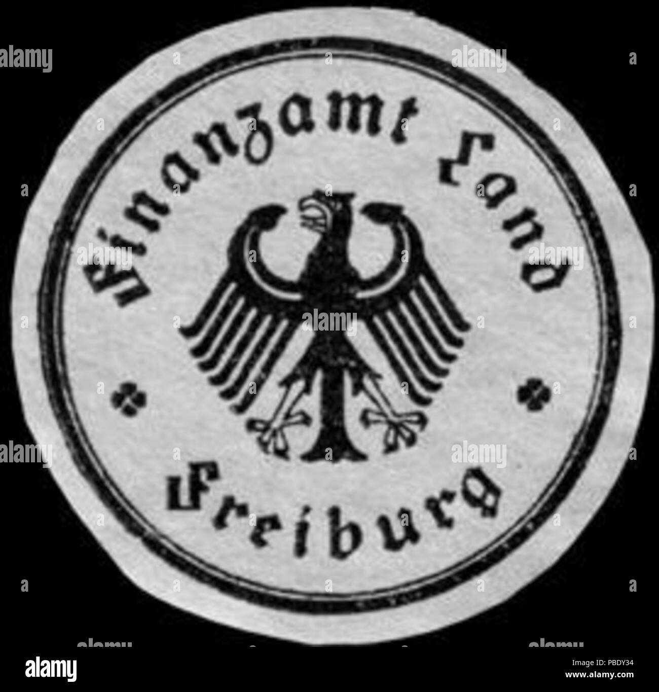 1355 Siegelmarke Terre Finanzamt - Freiburg W0227974 Banque D'Images