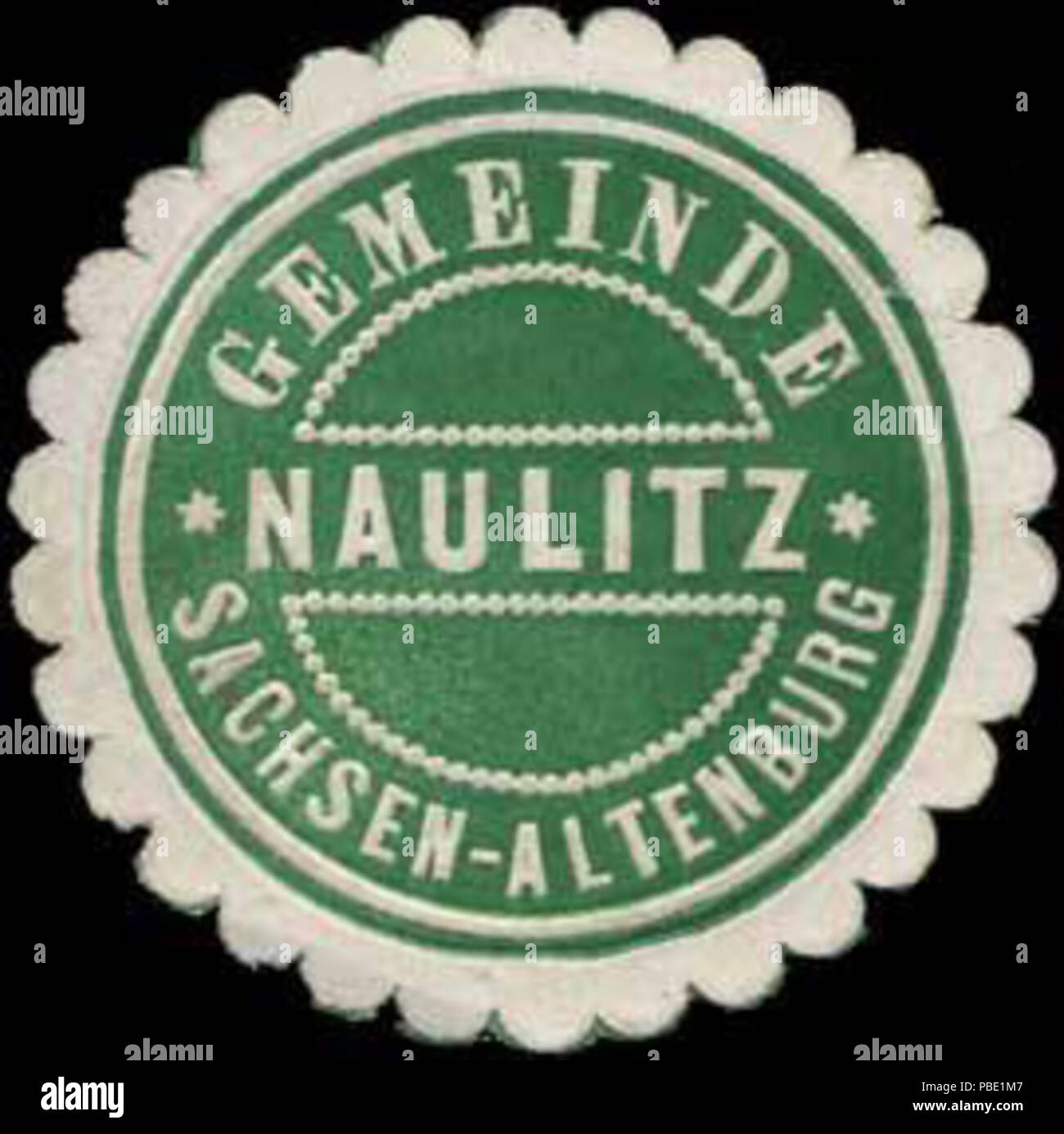 1370 Siegelmarke Naulitz Sachsen-Altenburg Gemeinde - W0260402 Banque D'Images