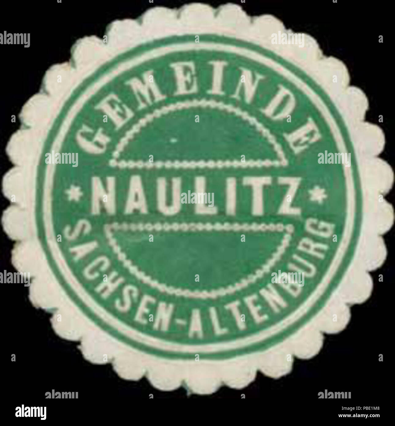 1370 Siegelmarke Naulitz Sachsen-Altenburg Gemeinde W0393418 Banque D'Images