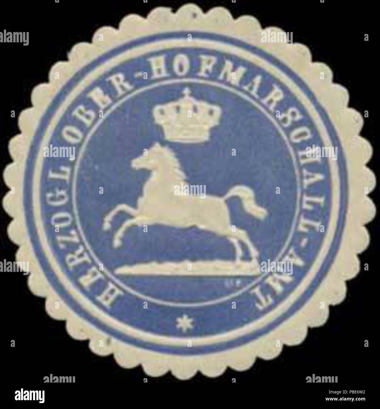1398 Siegelmarke Ober-Hofmarschall H.-Amt W0350490 Banque D'Images
