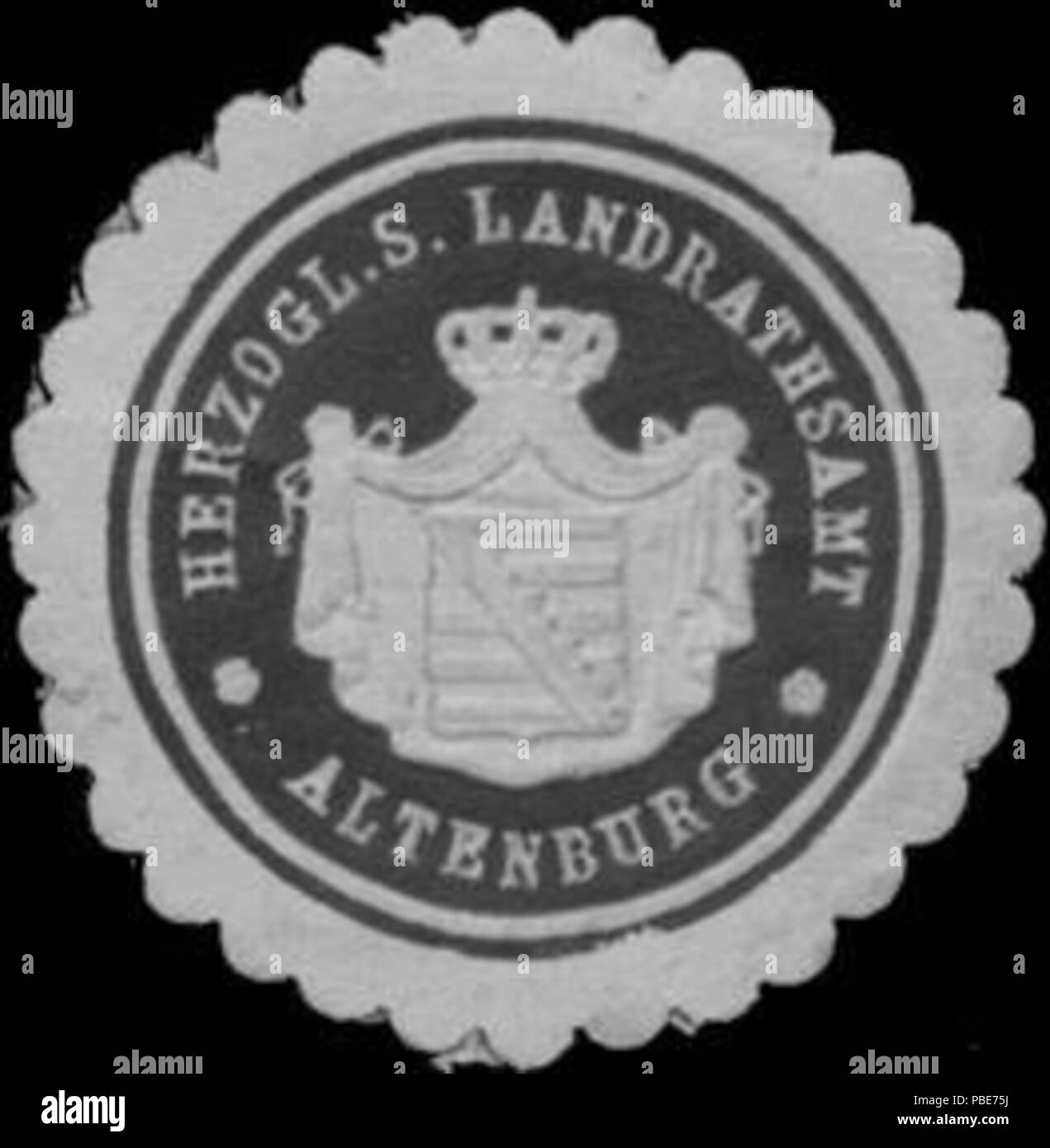 1400 Siegelmarke Herz. Landrathsamt Altenburg W0358545 Banque D'Images