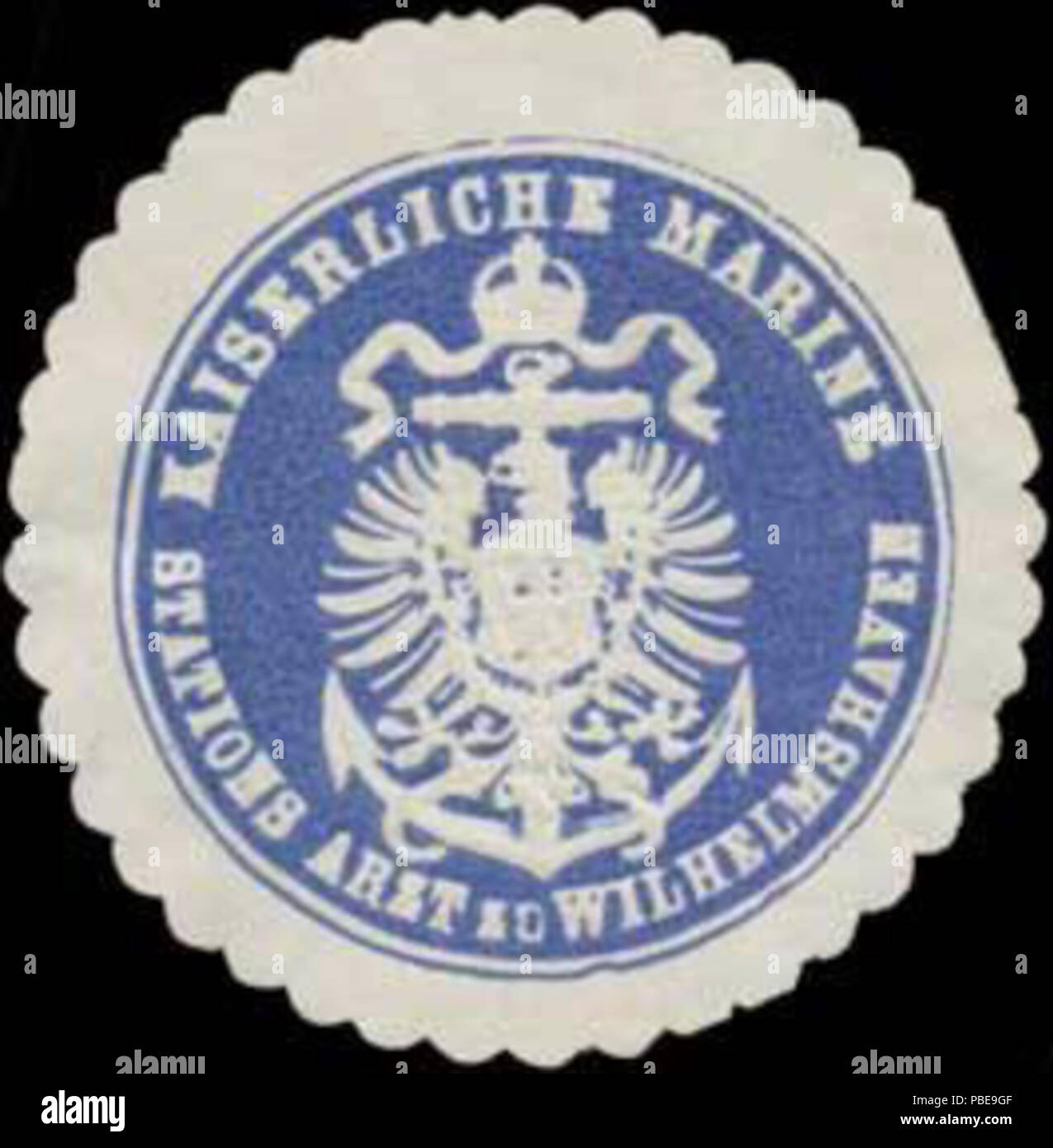 1413 Siegelmarke K. Stations marines Arzt zu Wilhelmhaven W0363217 Banque D'Images