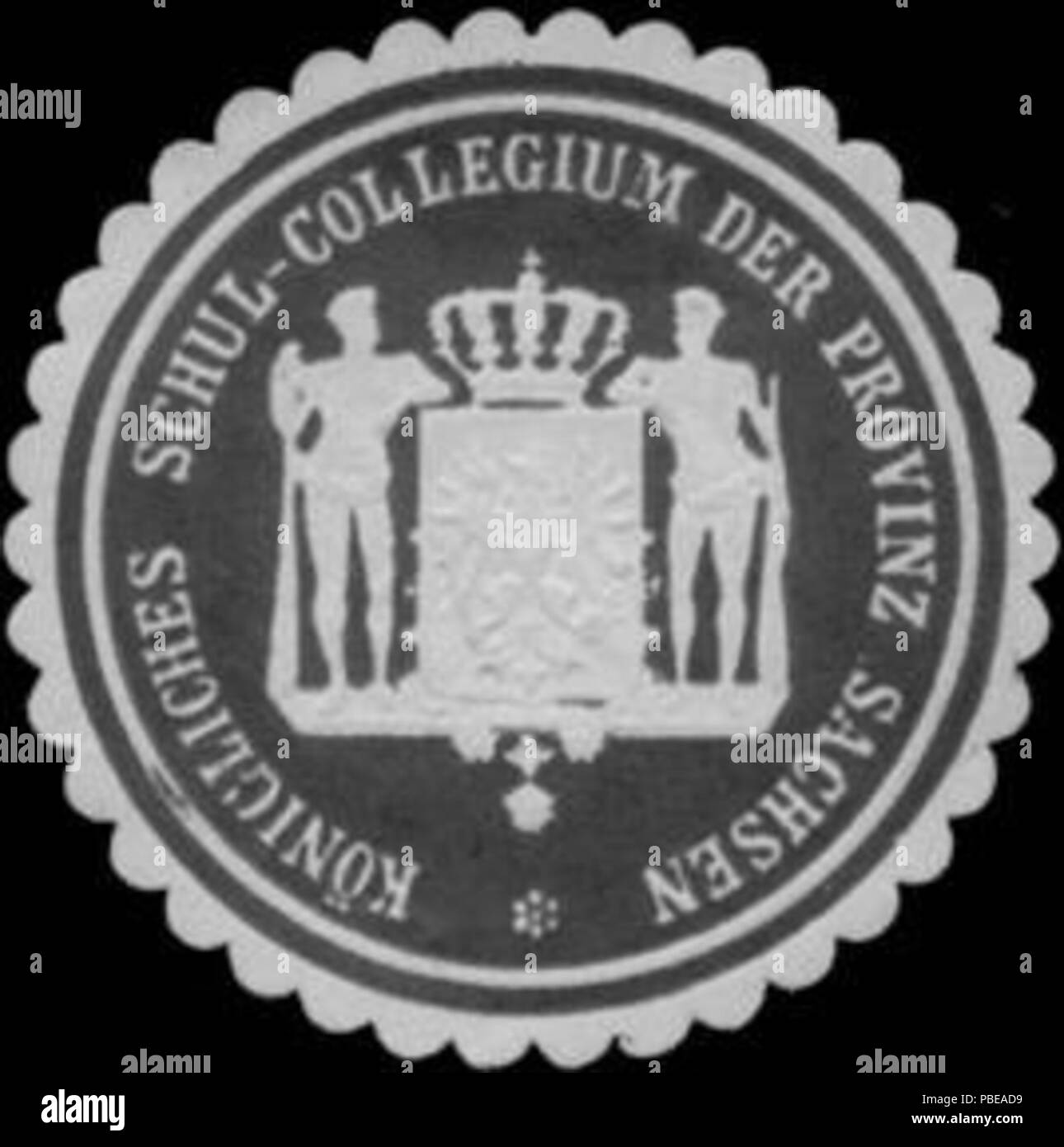 1416 Schul-Collegium Siegelmarke K. der Provinz Sachsen W0361782 Banque D'Images