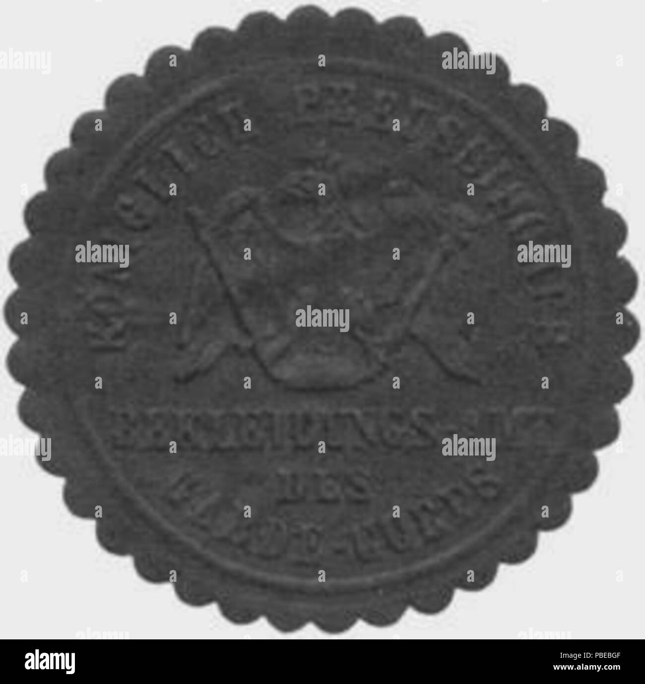 1423 Siegelmarke K.Pr. Bekleidungsamt des Garde-Corps W0370710 Banque D'Images