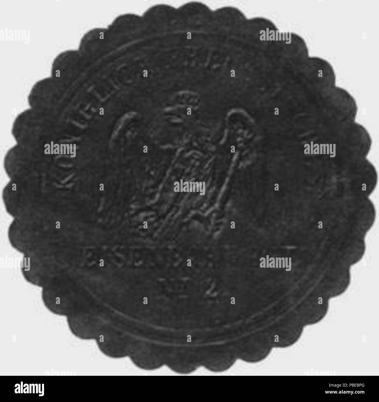 1423 Siegelmarke K.Pr. N° Eisenbahn-Regiment 2 W0370717 Banque D'Images