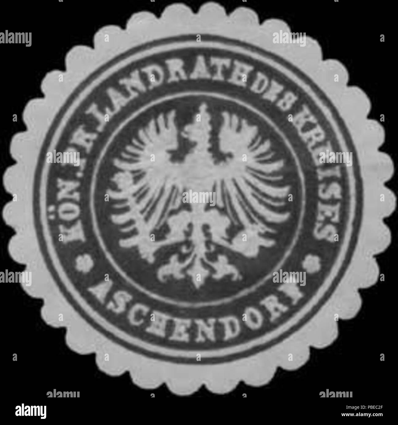 1427 Siegelmarke K.Pr. Landrath des Kreises Aschendorf W0391052 Banque D'Images